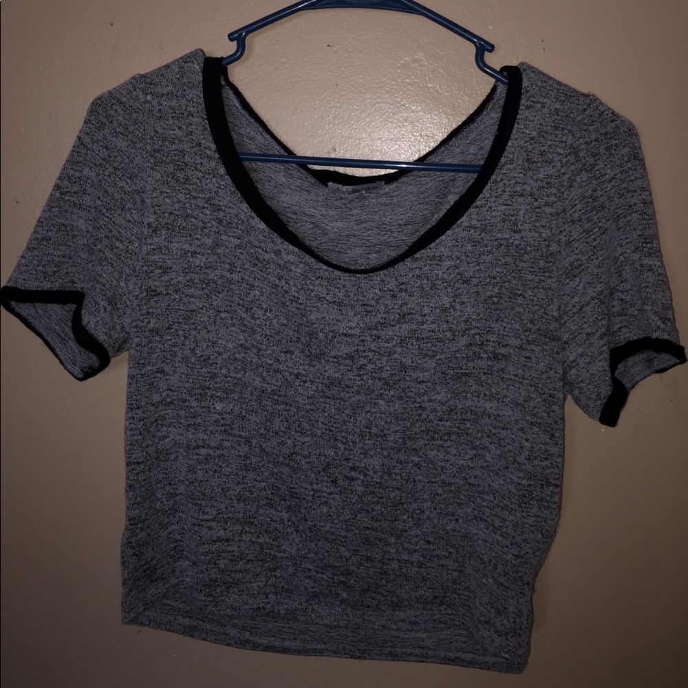 Large gray crop top from Charlotte Russe